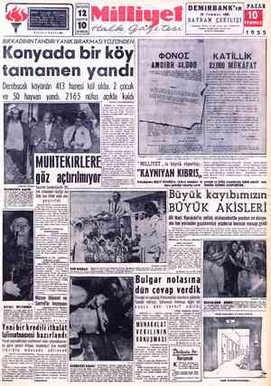  ADRES: Cağaloğlu, Mollalenari Fi TELGRAF: MİLLIYET,; Ç (rostra kuTusu TELEFONLAR: Flbasyazar: sokak No. 1-1STANBUL Istanbul