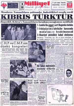  GEREEK BUGÜN ADRES: Cağaloğlu, Mollafenari sokak No. 1-İSTANBUL TELGRAF: MİLLİYET, İstanbul POSTA KUTUSU: 492, İstanbul...