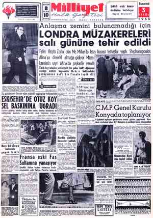  Posi TEL TELGRAF: MİLLİYET, İstanbul sokak No. 1-İSTANBUL TA KUTUSU: 492, İstanbul EFON: 24219 (Santral) YIL:6 — SAYI:I!...