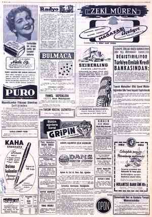 29 EYLÜL 195: fevkalâde bir krem, nefis bir tuvalet sabunu eee eee eeei perde ve ses sanatkârı $ ğ H ; : ğ ilt gü için şart