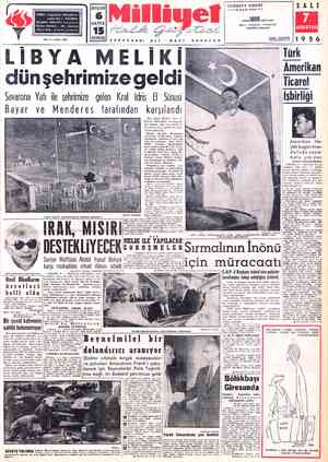  e —al MA ÂA YIL: 7 — SAYI: 2235 ADRES : Cağaloğlu, Mollafenari TELGRAF: MİLLİYET, sokak No. 1 - İSTANBUL stanbul : 492,...