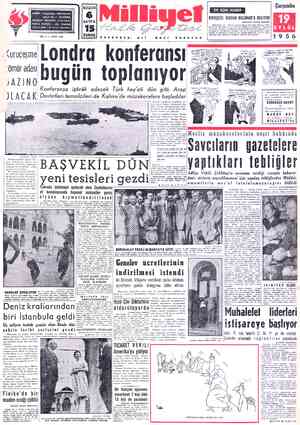  ADRES : Cağaloğlu, Mollafenari sokak No. 1 - İSTANBUL P İ TELGRAF: MİLLİYET, İstanbul POSTA KUTUSU : 492, İstanbul ee * ç...