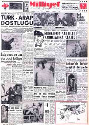  —| ADRES : Cağaloğlu, Mollatenari sokak No. 1 - İSTANBUL TELGRAF: MİLLİYET, İstanbul POSTA KUTUSU : 492, İTELERON İstanbul 27
