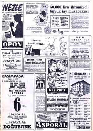  ORASIM I956eren '«e SAYFA: $ geee L L İ Y Detee HER.BAKIMDAN KAZANÇLISINIZ... ERİN oe G — n geez K ; (/ p v Harika temizleme
