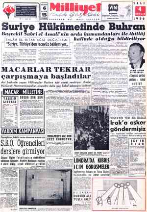  sokak Noi TELGRAF: MİLLİYET, İstanbul POSTA KUTUSU : 492, İstanbul TELEFON : 2742 10 ( Santral ) YIL: 7 — SAYI: 2354 BUGÜN