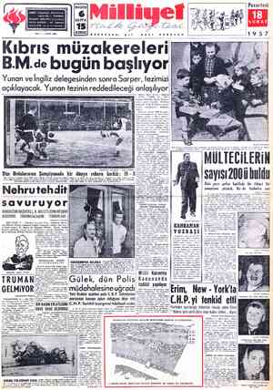  ADRES : Cağaloğlu, Mollafenari TELGRAF: MİLLİYET, İstanbul POSTA KUTUSU TELERON : 27 42 10 ( Sanfral ) sokak No. 1 - İSTANBUL