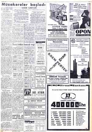  19 ŞUBAT 1957 MİLLİYET: Müzakereler başladı KARAR SURETLERİ : kümeti, bilükis, si- BAŞ ve ADALE ĞRILARINA KARŞı PON...