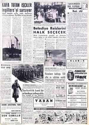  3 NİSAN 195 # KAFA TUTAN İŞÇİLER İngiltere yi sarsıyor Salgın halindeki grevler İngiliz ekonomisini çöküntüye götürüyor....