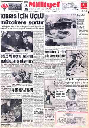  sokak No.. 1 - İSTANBUL İ TELGRAF: MİLLİYET, İstanbul || POSTA KUTUSU : 492 İstanbul TELEFON : 27 42 10 ( Santral ) <e —...
