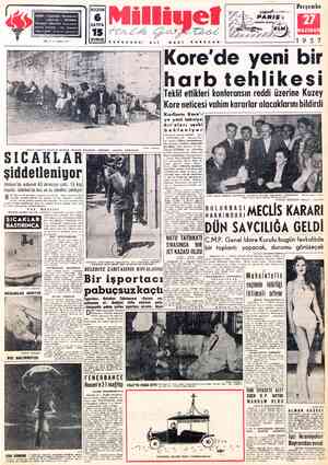  POSTA. KUTUSU : 492. İstanbul TELEFON : 27 42 10 ( Santral ) YIL: 8 — SAYI: 2557 KURUCUSU: NACİ KAR Perşembe ACAN T S DUM...