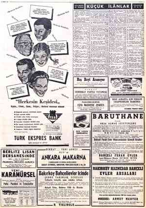  5 EKİM 1957 *'“MİLLİYET" © 200-250 litrelik 2 adet paslanmaz 'Taşradan mektupla küçük Şelik veya emaye kazan, bu kazanda İŞÇİ