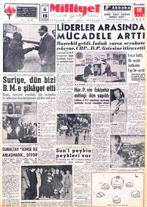  BUGÜN ADRES : Cağaloğlu, Mollafenat sokak'No. 1 - İSTANBUL TELGRAF: MİLLİYET, İstanbul POSTA 'KUTUSU : 492, İstanbul TELEFON