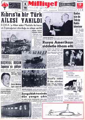  ADRES : Cağaloğlu, Mollafenari sokak No. 1 - İSTANBUL E| TELGRAF: MİLLİYET, İstanbul İ POSTA KUTUSU : 492, İstanbul TELEFON :