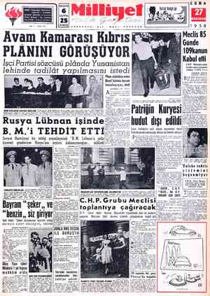  BUGÜN SAYFA KURUŞ ADRES :"Cağaloğlu; Mollafenari sokak No: 1 - İSTANBUL. TELGRAF: MİLLİYET, İstanbul POSTA' KUTUSU : 492,...