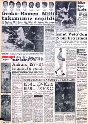  KİLO: 52 KİLO: 57 KİLO: 62 — KİLO: 67 D. Al Ekribaş Yaşar Yılmaz üzahir  Sile Riza — Doğam Kâzım Ayvı Takımın — yine...