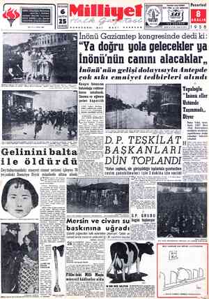  |ADRes cöğaloğlu; TELGRAF: MİLLİYET, k—Aa A J sokak No. 1 - İSTANBUL POSTA KUTUSU : 492, İstanbul TELEFON::37 42 10 ( Santral