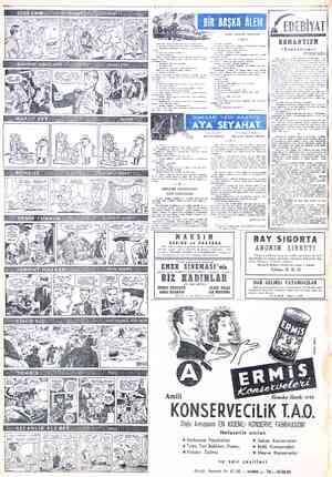  ol « MİLLİYET ARALIK 1958 Ka N İi e YİNE ÖT HURNE Va: a YA GO GE GAĞA ea ROMANTİZM (Romantisme) iyü götüren — aral sik sik n