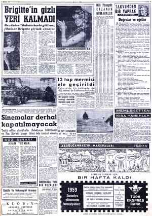  [ Bri | EYAZ berdeye atılan genç yıldız. namzetleri — Brigitle 'Bardov'un metodları ile şöh- Tet kazanmaya ve kendile- rinden