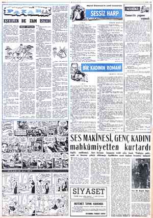  EŞEKLER DE ZAM İSTEDİ Konuşan katır. olüyor da konuşan eşek niçin olmasın? Kaldı ki, eşeğin katırm baba- sı olduğunu —...