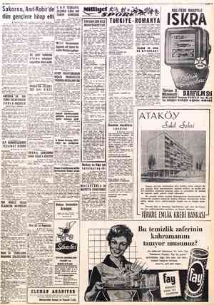  R6 NİSAN 1959 Sukarno, A nıf-Kabir'de dün gençlere hitap etti © Baştarajı Birincide | Kendisini dinleyenlere Türkce — hitap