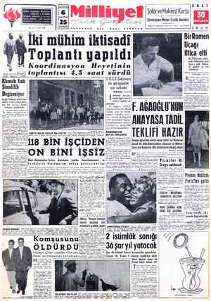  -ADRES : Cağaloğlu, Mollafenari sokak No. 1 - İSTANBUL İ TELGRAF: MİLLİYET, İstanbul POSTA KUTUSU : 492, İstanbul TELEFON...