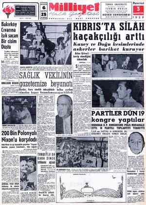  ADRES : Cağaloğlu, Mollafenari sokak No. 1 - İSTANBUL TELGRAF: MİLLİYET, İstanbul BUGÜN SAYFA KURUŞ KUR uUucCcUusU: KAR ALİ