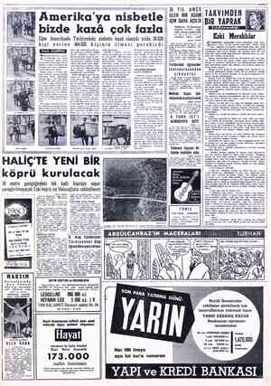  22 KASIM 19: Yola koyuldu. L Es «*MİLLİYET Amerika'yd nisbetle bizde kazâ çok fazla Eğer Amerikada Türkiyedeki nisbette kazâ