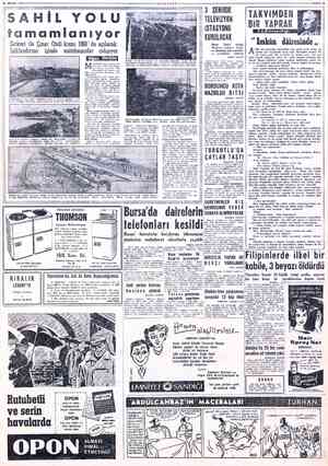  LU tamamlanıyor Sirkeci ile Çınar Oteli kısmı 1960' da açılacak. Işıklandırma işinde mütehassıslar çalışıyor Mnm trafiğe...