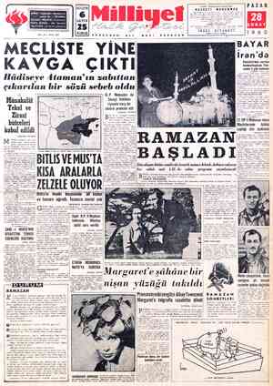  BUGÜN Yazan: Muhammed Essad Bey PAZAR HAZRET 6 İ İ'.H):ı: Hııjw SAYFA >sAvu aa KURUŞ ADRES : Cağaloğlu, Mollafenari n “sokak