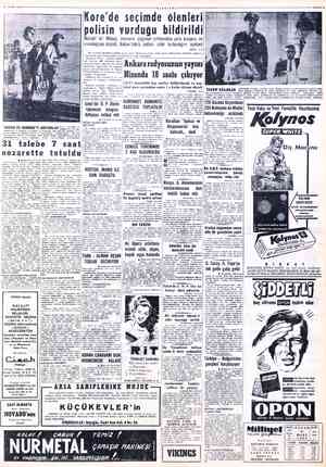  20 MART 1960 *MİLLİYE Terrssn Kore'de seçimde ölenleri polisin vurduğu bildirildi Muhalif bir Mebus, ölenlerin çoğunun...