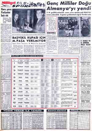  YA : Genç Milliler Doğu Almanya'yı yendi 1-0 galibiyetimizle sona eren maçta çok kötü bir oyun çıkardık. Yeyâne golümüzü sağ