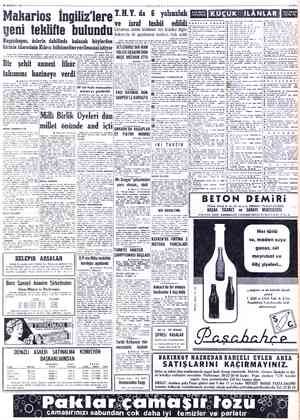  25 HAZİRAN 1960 ** Makarios İngiliz'lere vyeni teklifte bulundu Başpiskopos, üslerin dahilinde kalacak köylerden birinin...