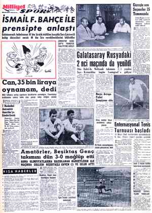  İSMAİL F.BAHÇE İLE prensipte anlaştı Galatasaraylı futbolcunun 50 bin liralık teklifine karşılık Sarı-Lâcivertli kulüp...
