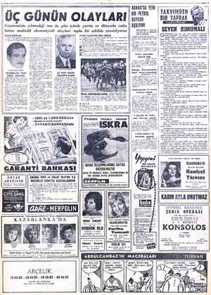  M OCAK 1961- İN ÜÇ GÜNÜN OLAYLA - Gazetemizin çıkmadığı son üç gün içinde yurtta ve dünyada bulan muhtelif ehemmiyetli...