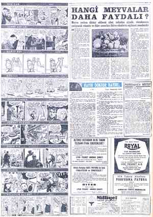  TTAHKİK ETTİNİZ ÂN GA Z SAYFA:L 4 * NİSAN 1961 HANGİ MEYVALAR DAHA FAYDALI”? Meyva yerken dikkat edilecek cihet, tadından...