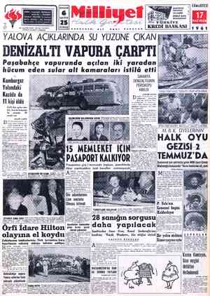 Milliyet sayfa 1