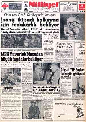 BUGÜN SAYFA ÂADRES : Cağaloğlu, Mollafenari ;0 sokak No? 4.- İSTANBUL TELGRAF: MİLLİYET, İstanbul POSTA KUTUSÜ : 492,...