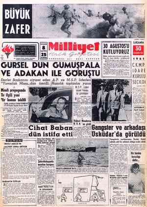  ADRES : Cağaloğlu, Mollafenari sokak No, 1 - İSTANBUL TELGRAF: MİLLİYET, İstanbul İ Posta KuTUSU : 392, İstanbul KS k— ğ (
