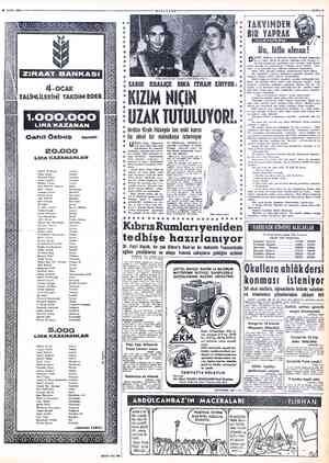  18 OCAK 1963 ZiRAAT BANKASI L -OCAK TALİHLİLERİNİ TAKDiM EDER iKefefe Kerefe| LİRA KAZANAN “Cahit Özbaş 20.000 LİRA...