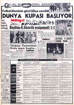  AA .. /7 D ö j : vi ; utbol âleminin gözü Şiliye çevrildi V?" 43 ah Hi Son Dünya Kupası Şampiyonu Brezilya'lıların sevinci...