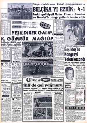  & Ordu takımımız dün Selânik'te Belçika Or- fir. Resimde, forvetle zimizin — Yunanlı maçında makip kı ye kücumu görülüyor.