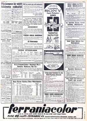  18 HAZİRAN 1962 Plünlamanın bir teklifi hükümetçe reddedildi $ Baştarafı Birincide (HÜKÜMETİN ALDIĞI KARAR irakları a) a n