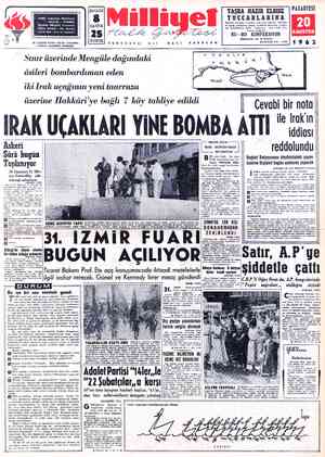  ADREŞ : Cağaloğlu, Mollafenari Ş sokak No. 1 - İSTANBUL TELGRAF: MİLLİYET, İstanbul POSTA KUTUSU : 492, İstanbul TELEFON : 27