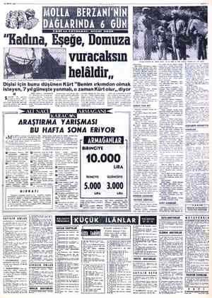  10 EYLÜL 19624 YAZİ ve FOTOGRAF: NECMİ ONUnN İrak köylerinden birinde bir Kürt kadımı salıncağı sallarken yöğürt da —...