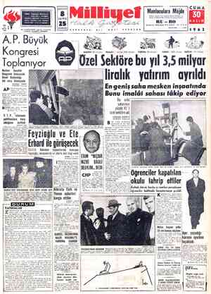 Milliyet sayfa 1