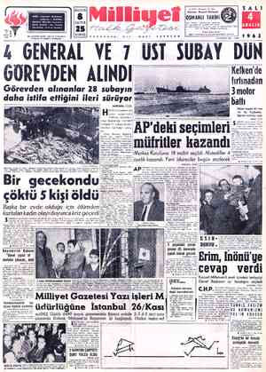  SAYL: 4498 ADRES : TELGRAF: MİLLİYET, İstanbul POSTA KUTUSU : TELEFON : BUGÜN Cağaloğlu, Mollatenari sokak No. 1 - İSTANBUL