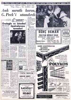  MAYIS 1968 *'MİLLİYET" Festival Sarayını dolduran yüzlerce sinema sever S“Greg ... Greg...,, diye tezahürat yaptı Asık...