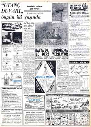  18 AĞUSTOS 19üğerersenen «UTANÇ UVARI,, bugün iki © PLAKA: 34 AK SiT < T YER: Çemberlitaş 'TARIM - SAAT: 1968 < 1ü25 OLAY: