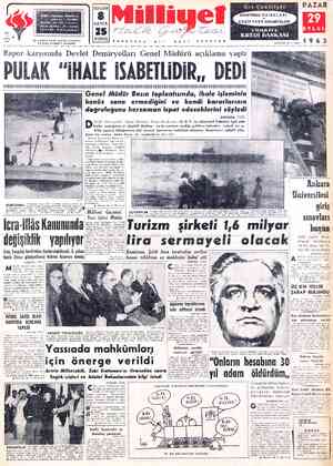  No: ( ; İSTANBÜL <T İLLİYET, İsfanbur ? (POSTA KÜTUSU ; 492, İstanbul TELEFON : 1742 10.( Santral | BUGUN SAYFA KURUŞ KUR...