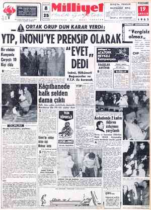 Milliyet sayfa 1
